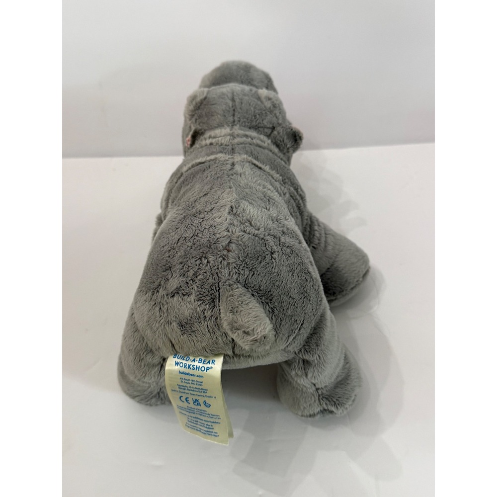 Build-A-Bear Workshop Hippo Grey Plush Stuffed Animal 2021 Edition 026918 14in - Picture 3 of 8